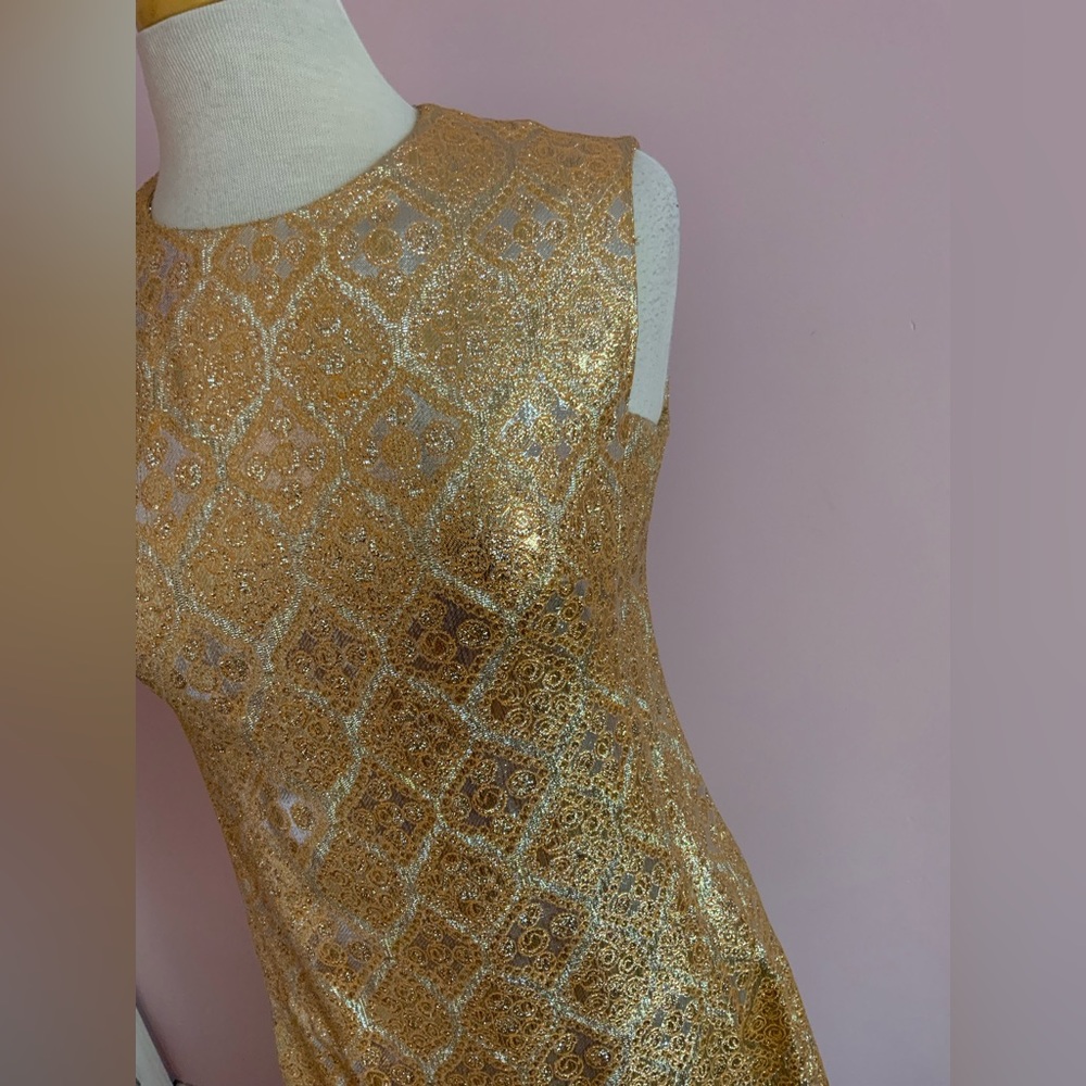 Spectacular Vintage Gold Evening Gown - Picture 3 of 11